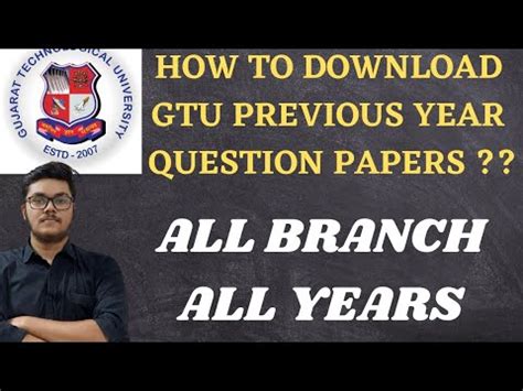 GTU Previous Year Question Paper: Download PDFs for UG.